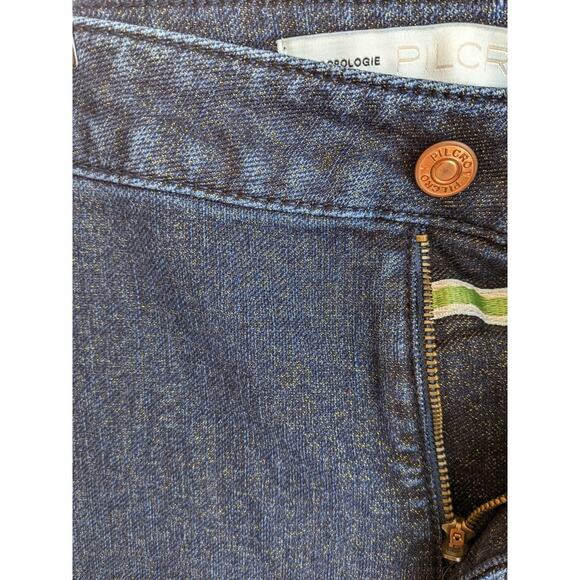 Anthropolgie Pilcro & the Letterpress Shimmer Skinny High Rise Denim Legging 27 - Picture 4 of 8
